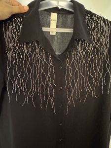 KAZO Embellished Black Blouse