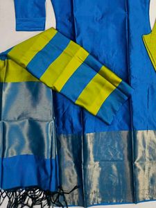 Elegant Blue Kurta Set with Dhupata 💫