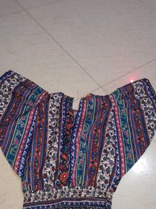 Boho Floral Print Top