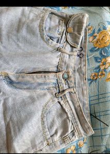 Blue &amp; Black Minimal Straight Jeans For Girls