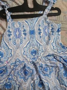 Blue &amp; White Patterned Sundress