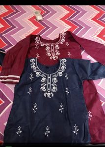 Cotton Embroidery Kurtis