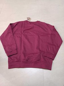Maroon Crew Neck Sweatshirt, M Size