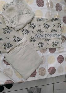 Unstitched Elegant Floral Print dress material