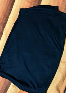 Altbeny Women Black High Neck Casual Top