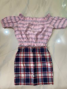 Cute Plaid Two-Piece Set