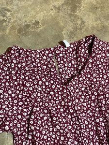 Floral Print Tie Waist Dress