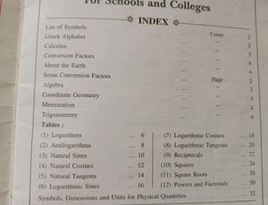 Navneet Logarithmic And Mathematical Table