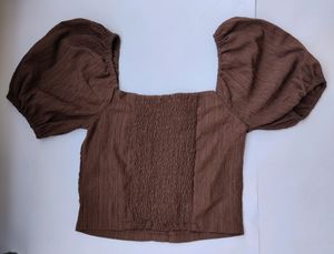 Brown crop top