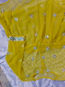 Yellow Floral Embroidered Top