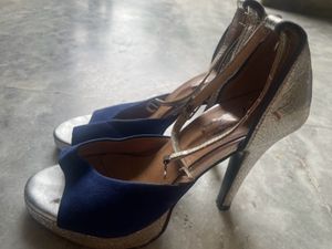 Blue & Silver Heels