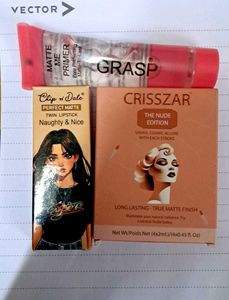 Makeup Bundle: Primer, Lipsticks