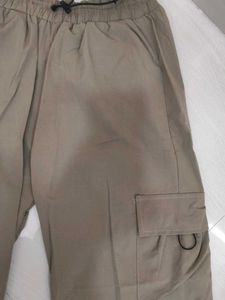 Olive Cargo Baggy Parachute Pants