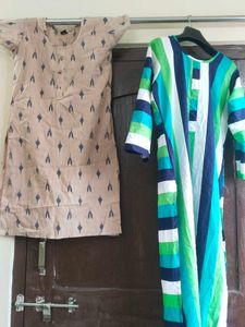 buy one get 1 multi colour lining kurtis