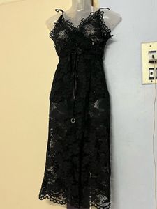 Black See Through Designer One Piece