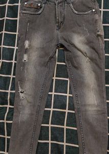 Lightly Washed Distressed Sli...