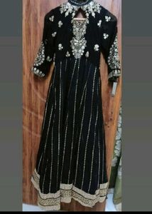 Designer Black Zari Work Anarkali Dress Fixed Pric