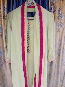 New Elegant Green Kurta Set