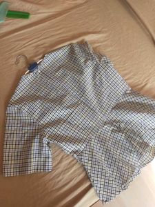 Check Peplum Top