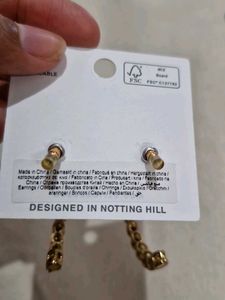 Golden Mirror Work Partywear Earrings