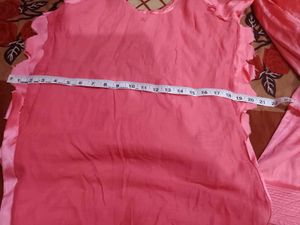 Embroidered Pink Kurta Set