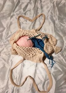 Beige Knitted Breeze Bag