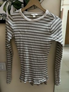 H&amp;M Ribbed Jersey Tshirt