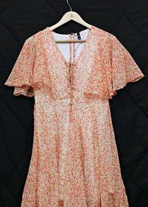 Floral Print V-Neck Dress