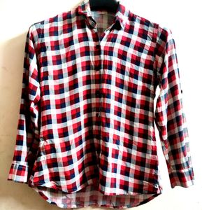 💗Woman Check Shirt Multicolour, Size : L , No Fla