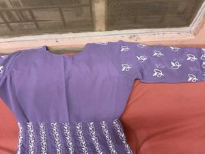 BrandNew Lavender Lucknow Embroidered Kurta