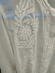 White Embroidered Chikan Kurti