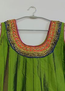 Silk Anarkali Dress With Heavy Dupatta