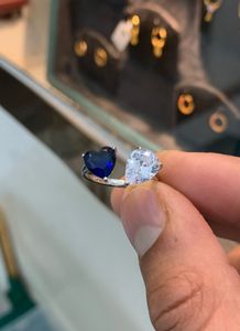 92.5 pure silver Dual Gemstone Ring