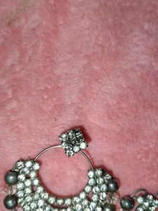 White Stone Earrings