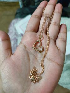 Giva Rose Gold Infinity Heart Pendant W Link Chain