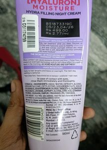 L&#39;Oreal Paris Filling Night Cream Leave In Hair Cr