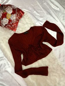 🎀Stylish Maroon Crop Top🎀