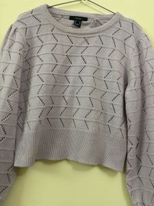 Lavender Knit Crop Top