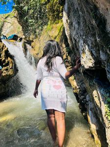 White Crochet Cover-Up Dress