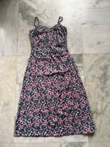 PlusS Floral Print Midi Dress