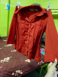 Imported Red Button Down Shirt