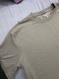 Oversized Grey Plain Tee