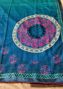 Beautiful Multicolour Sari With Unstitched Blouse