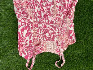 Vacation Dress - Pink And White