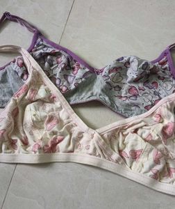 Floral Print Bras - Set of 2