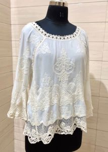 Imported Korean Lace Detail Blouse