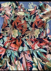 stylish Dress With Puffed Sleeve