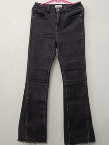 Urban Outfitters Washed Black Flare Jeans