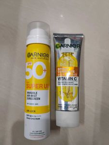 Garnier Sunscreen & Cleanser combo