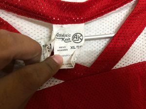 Athletic Knit Red Long Sleeve Jersey